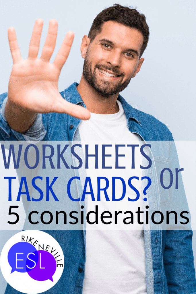 task cards:  five considerations for use
