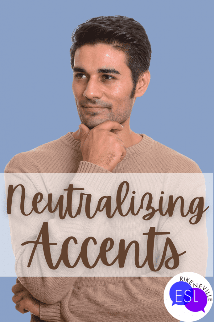 Man ponders how to neutralize accents