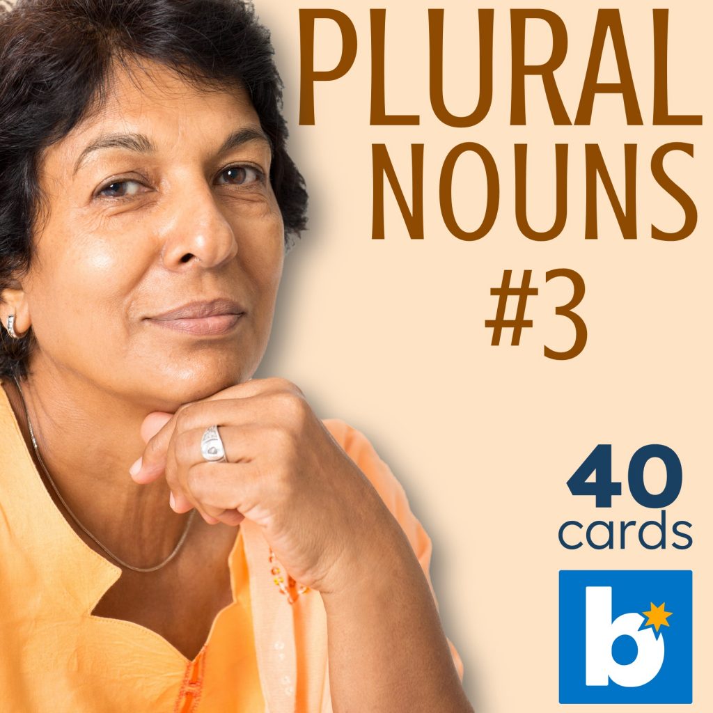 Woman thinks about using this Plural Nouns BOOM deck
