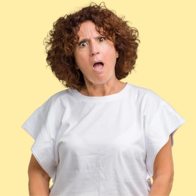 Woman looks a bit shocked/surprised about being asked if she's leaving perks on the table.  Main image for tpt tips for buyers post